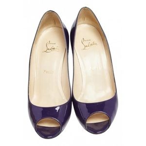 Christian Louboutin Purple Patent You You Peep Toe